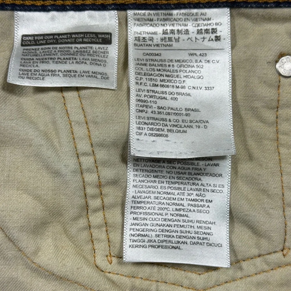 Levis 505‎ Regular Fit Jeans Mens 40x30 Dark Wash Straight Leg Blue Denim Pants